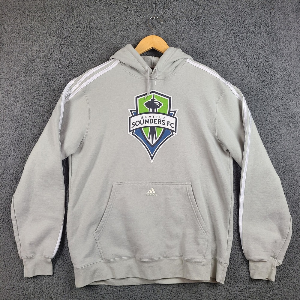 Adidas Seattle Sounders FC Hoodie Mens Medium  MLS Soccer Pullover Sweatshirt